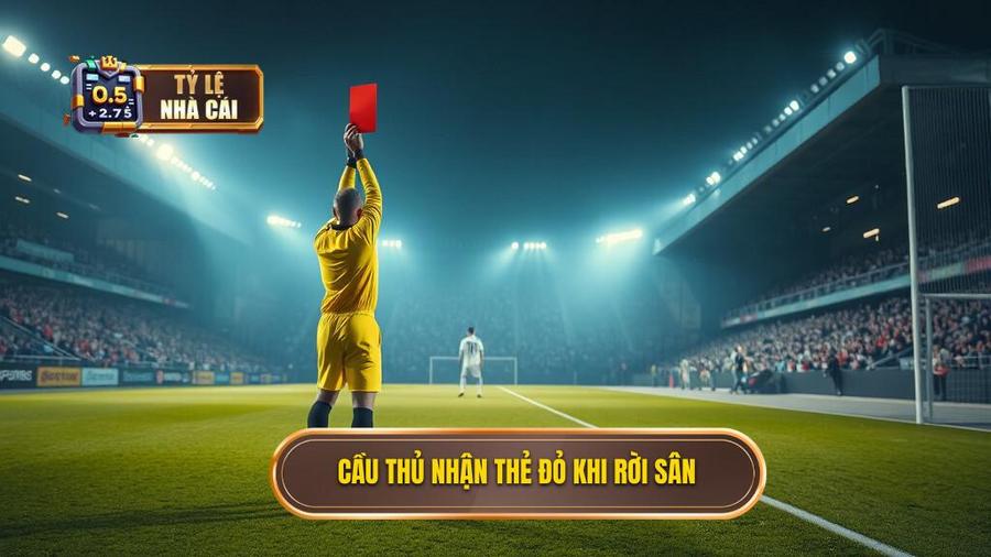 1. Cầu thủ nhận thẻ đỏ khi rời sân