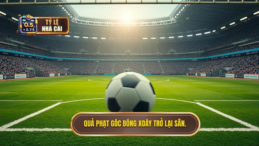 1. Quả phạt góc bóng xoáy trở lại sân.