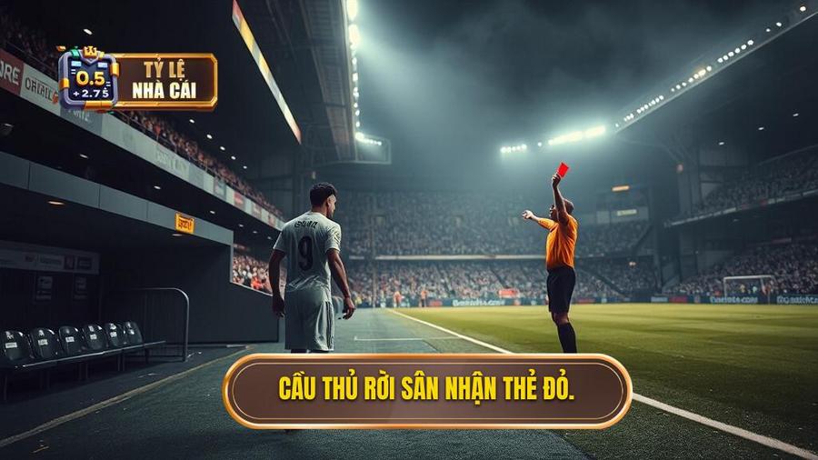 2. Cầu thủ rời sân nhận thẻ đỏ.