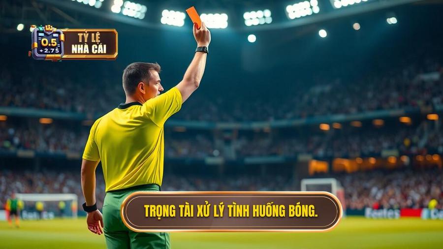 3. Trọng tài xử lý tình huống bóng.
