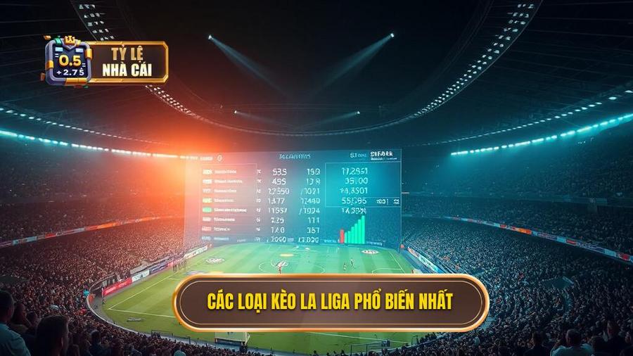 2. Các loại tỷ lệ kèo La Liga phổ biến nhất hiện nay